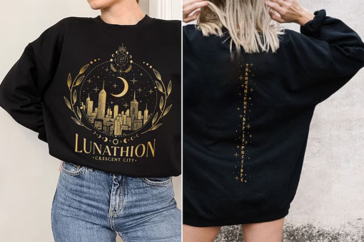 Crescent City Lunathion Sweatshirt, Bryce Tattoo Shirt, Bryce Quinlan Merch, Crescent City SJM Merch, House Of Earth And Blood