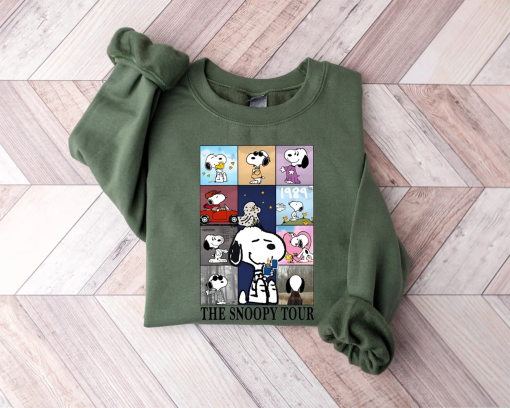 Swift Eras Tour Snoopy Sweatshirt, Snoopy Dog Sweater, Swiftie Eras Crewneck, Lover Midnights Folklore T-shirt, The Snoopy Tour Shirt