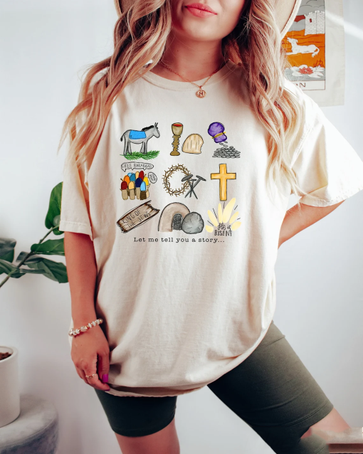 Let Me Tell You A Story Easter Shirt, Christian Easter Outfit, Christian Story Easter Tee, Jesus Resurrection Gifts, Bible Verse Easter Tee