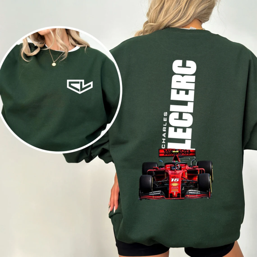 Charles Leclerc Formula One Sweatshirt, F1 Shirt, F1 Two Sides Shirt, Charles Leclerc Shirt, Charles Leclerc F1 Shirt, Charles Leclerc 16