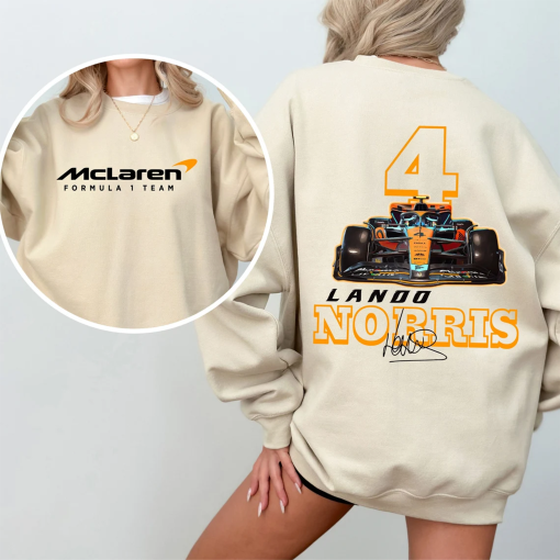 Lando Norris Formula One Sweatshirt, F1 Two Sides Sweatshirt, Lando Norris Shirt, Norris F1 Sweater, Lando Norris 4, F1 Two Sides Shirt