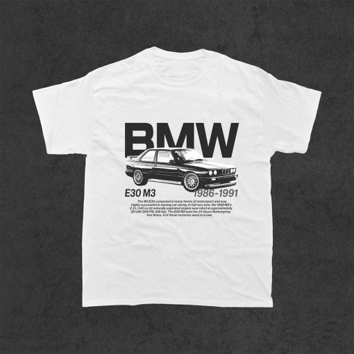 Vintage BMW E30 M3 Racing T-Shirt | Heavy Cotton Tee