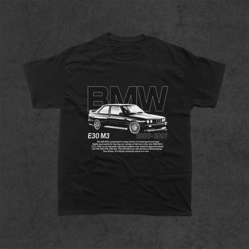 Vintage BMW E30 M3 Racing T-Shirt | Heavy Cotton Tee