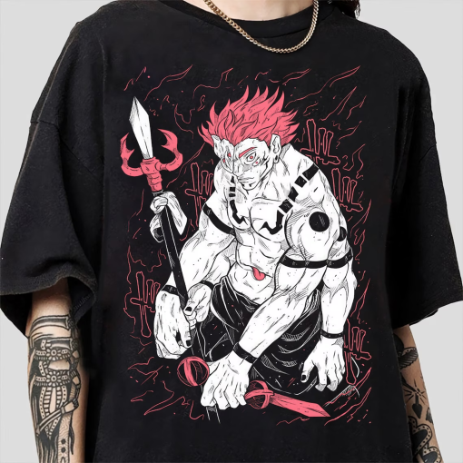 Ryomen Sukuna Anime Shirt, Anime Lover Shirt, Anime Sweatshirt, Anime Manga Shirt, Anime Sukuna Gift Men and Women T-shirt