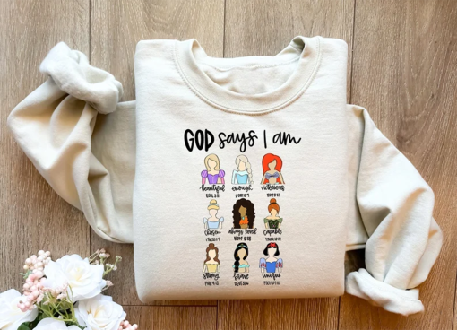 God Says That I Am Princess Shirt, Princess Squad Shirt, Princess Hoodie, Religious Kids Shirt ,Faith Sweater,Princess Bible Verse Shirt