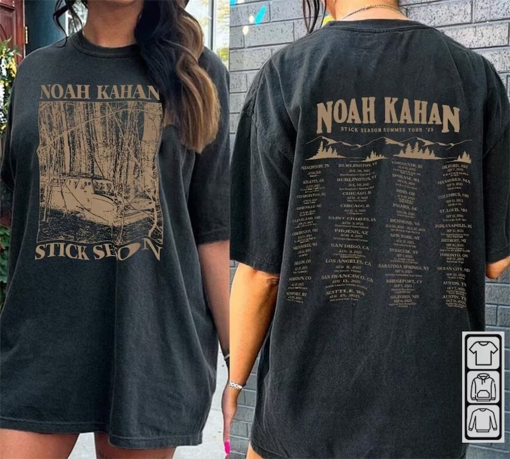 Comfort Color 2 Sides Noah Kahan Stick Season Tour 2024,Vintage Stick Season Tour 2023 Sweatshirt, Kahan Folk Pop Music Shirt