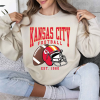 Vintage Style Kansas City Football Comfort Colors Crewneck Sweatshirt,Kansas City Football Sweatshirt,Super Champions, Bowl Championship