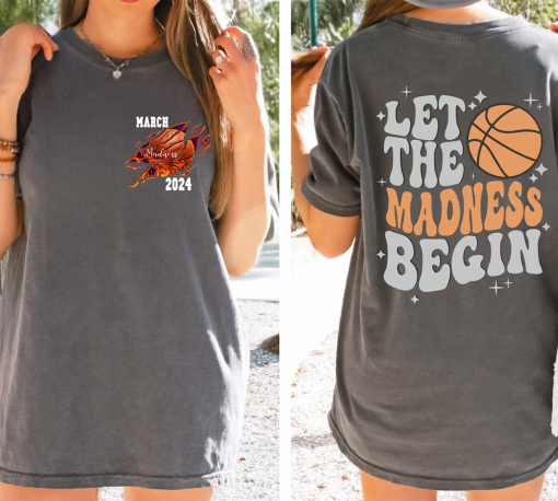 Let The Madness Begin Shirt, March 2024 Madness Shirt, Kids Basketball Shirt, Funny Basketball Shirt,College Basketball,Basketball Lover Tee