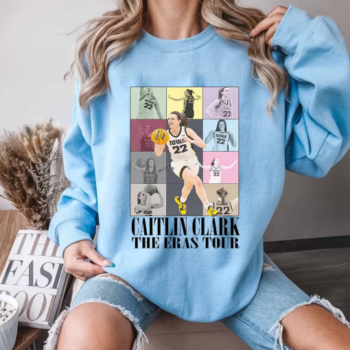 22 Caitlin Basketball Sweatshirt, American Basketball Sweatshirt, Clark 22 Basketball Shirt, Caitlin The Eras Tour Shirt