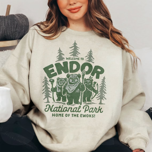 Retro Star Wars Ewoks Endor Shirt, National Park Home Of The Ewoks T-shirt, Star Wars Day Tee, Galaxy’S Edge, Hollywood Studios Tee Birthday