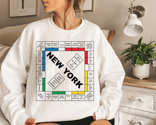 New York Monopoly Sweatshirt, And Just Like That Crewneck Sweatshirt, New York Sweatshirt, Carrie New York Monopoly Sweatshirt, Trendy Shirt