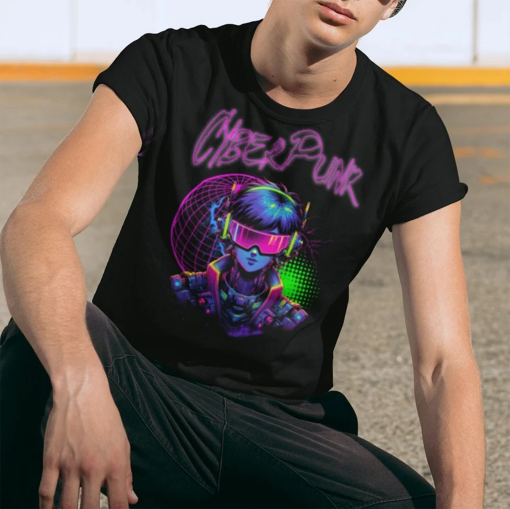 Neon Cyberpunk Shirt anime inspired | XS-5XL | anime T shirt Edgy Tee Harajuku Fashion Gift for anyone y2k aesthetic