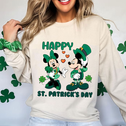 Mickey And Mouse Happy St Patrick’s Day Lucky Vibes Unique T-Shirt