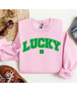 lucky vibes with cute shamrock funny saint…