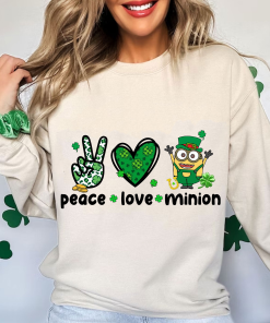 Peace Love Minions Cartoon Characters Happy St…