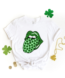 Shamrock Lips Shirt, St. Patrick’s Day Shirt,…