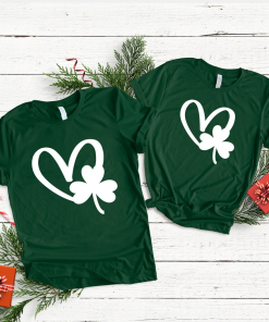 Heart Shamrock Shirt, Lucky Shirt, St Patrick’s…