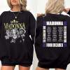 Madonna 90s Vintage Shirt, 2024 Tour Madonna The Celebration T-Shirt, Four Decades Tour Shirt, Madonna Fan Gift Shirt, Madonna Concert Merch