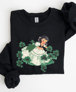 Clover Girl, Shamrocks, St Patrick’s Day Sweatshirt