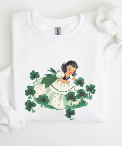 Clover Girl, Shamrocks, St Patrick’s Day Sweatshirt