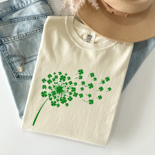 Dandelion, St Patrick’s Day, Shamrocks Comfort Colors Tshirt