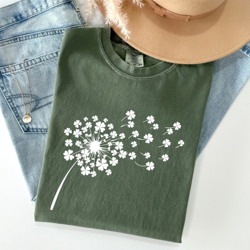 Dandelion, St Patrick’s Day, Shamrocks Comfort Colors Tshirt