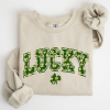 Watercolor Shamrock, Hearts, Irish, St Patrick’s Day Sweatshirt