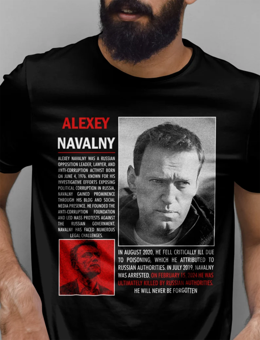 Alexey Navalny – T-Shirt, revolution, history, opposition, war, putin, shirt, vintage, icon, iconic shirt, revolutionist, hero