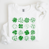 Lucky, Glitter Shamrock, Vintage St Patrick’s Day Sweatshirt