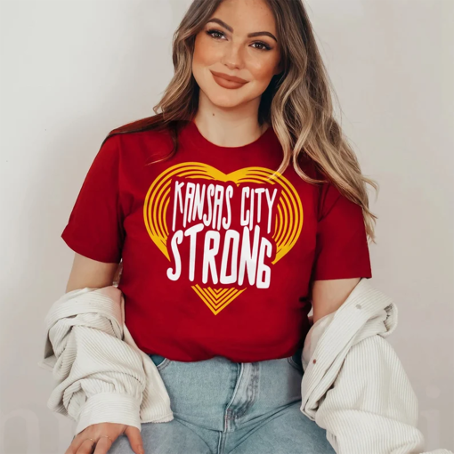 KC Strong Shirt, Kansas Strong T-shirt, End Gun Violence, Gun Control Now, Kansas City Strong Chiefs Rally Victim Support Tee