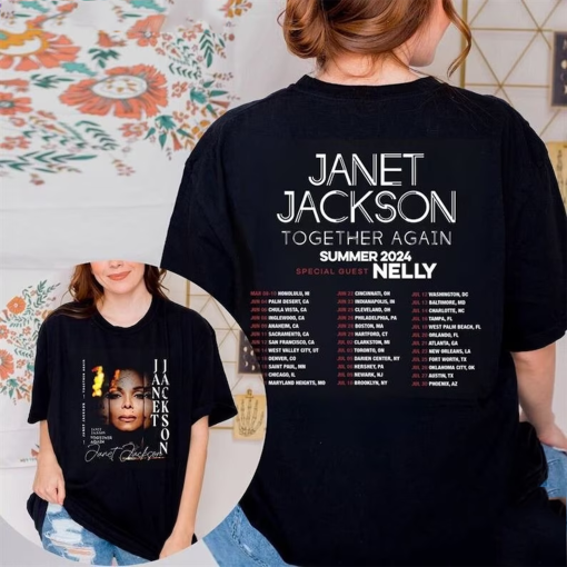 2024 Tour Janet Jackson Together Again T-Shirt 90S Vintage Shirt Fan Gifts Sweatshirt Classic