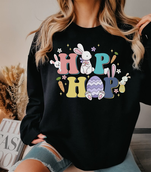 Bunny Sweatshirt, Easter Bunny Sweatshirt, Hip Hop Easter Bunny Sweatshirt, Easter, Easter Sweatshirt, Easter Day Sweatshirt, Hip Hop