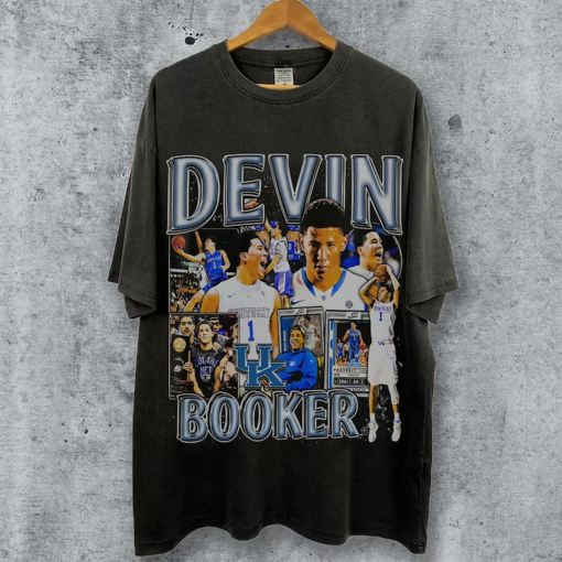 Vintage 90s Basketball Bootleg Style T-Shirt, DEVIN BOOKER Graphic Tee, Retro Basketball Shirt Unisex Graphic Tee