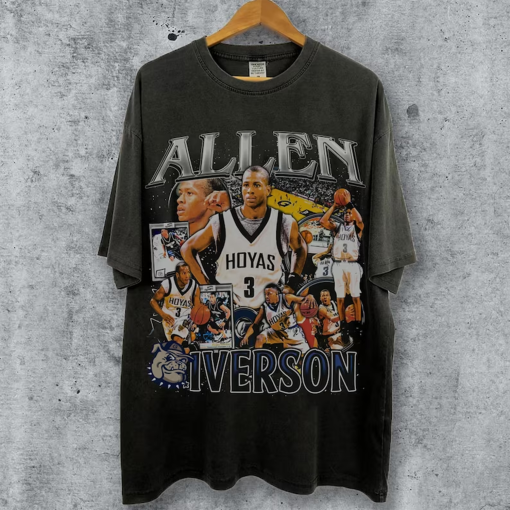 Vintage 90s Basketball Bootleg Style T-Shirt, Allen Iverson Graphic Tee, Allen Iverson Shirt, Retro Basketball Shirt, Unisex Oversized Shirt