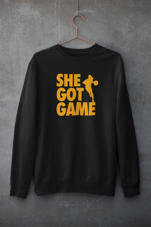 She Got Game Shirt, Women’s Basketball, Hoops, Motivational Bball Tee, Sweatshirt, Hoody,Coach, Mom, Player, Goat