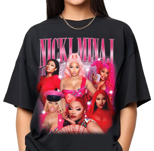 Nicki Minaj, Nicki Minaj T-shirt, Nicki Minaj Fan, Nicki Minaj Gift, Rapper Homage Graphic Shirt, Unisex T-shirt, Crew Shirt, Gift for Fan