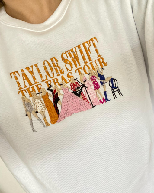 Taylor Swift Eras Tour, Concert Crewneck, Embroidered Crewneck, Adult Crewneck