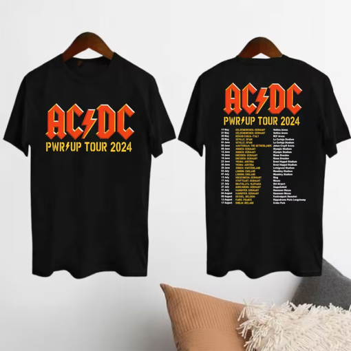 ACDC Pwr Up World Tour 2024 Shirt, Rock Band ACDC Tour 2024 Shirt, ACDC Band Fan Shirt, Acdc Merch, Acdc Band 90s Vinatge Shirt, Acdc Shirt