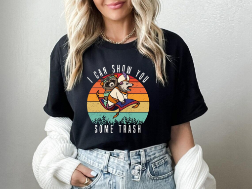 Vintage Aladdin Possum Raccoon Shirt, Funny Raccoon Lover Gift, I Can Show You Some Trash Panda Shirt, Trending Shirt