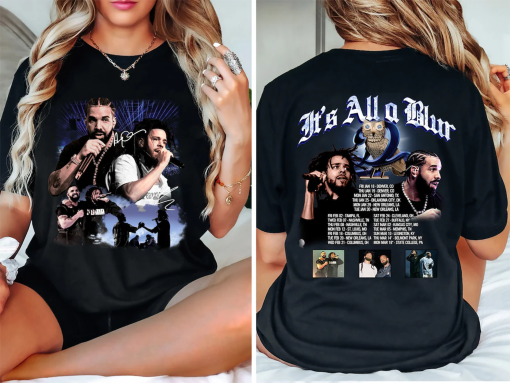 Drake J. Cole It’s All a Blur Tour 2024 Shirt, Drake Rap Vintage Shirt, Drake J. Cole Shirt, Drake Tour Shirt, Drake Rapper Shirt