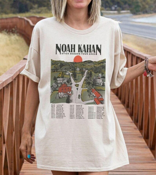 Noah Kahan Stick Season Tour 2024,Vintage Stick Season Tour 2023 Sweatshirt, Kahan Folk Pop Music Shirt