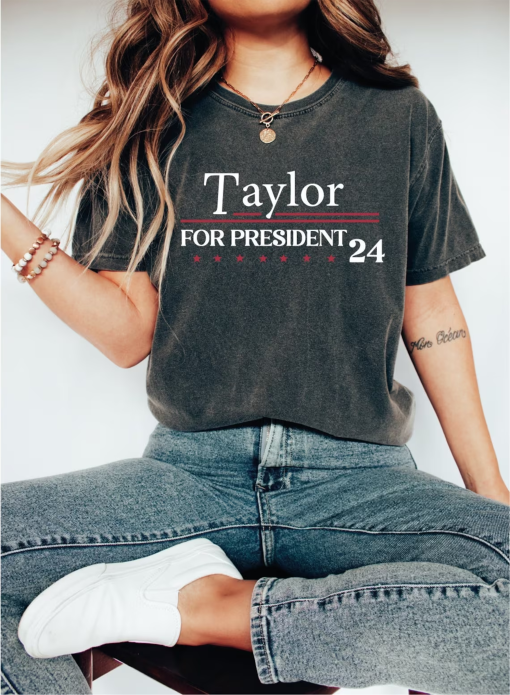 Taylor for President 2024 Tshirt, Election Shirt, Swift Election Shirt, Swifty for Pres 2024 Tee, Voting Shirt, Political Shirt, CUS-035