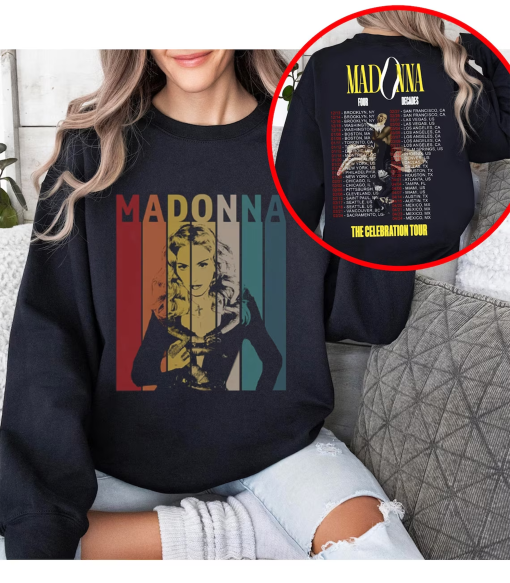 Madonna 90s Vintage Shirt, 2024 Tour Madonna The Celebration T-Shirt, Four Decades Tour Shirt, Madonna Fan Gift Shirt, Madonna Concert Merch