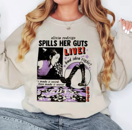 Olivia Rodrigo Guts Tour 2024 Shirt, The Guts World Tour 2024 Shirt, Olivia Rodrigo T-Shirt, Olivia Rodrigo Sweater, Guts Tour 2024 Shirt