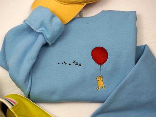 Classic Winnie The Pooh Embroidered Sweatshirt, Adult Unisex Crewneck