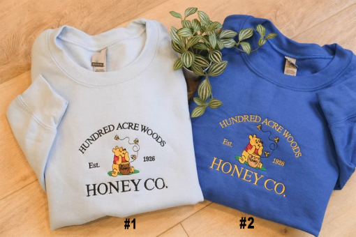 EMBROIDERED Fall Winnie the Pooh Sweatshirt, Fall Theme Crewneck, Custom Sweatshirt, Fall Sweater, Halloween Sweatshirt, Vintage Sweater