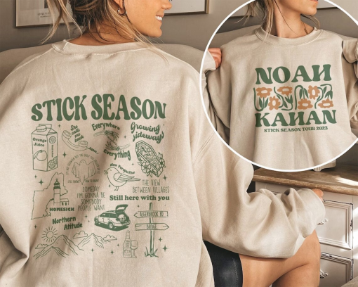 Vintage Stick Season 2024 Sweatshirt, Retro Noah Kahan Tour 2023 Shirt, Noah Kahan Merch, You’re Gonna Go Far, Country Music Tour Shirt