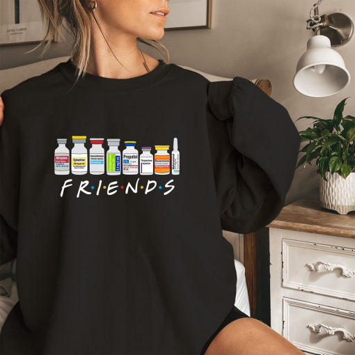 Nurse Friends Sweatshirt, ICU Propofol Sweatshirt, Critical Care Apparel, Medical Humor, Friends Themed Nurse, CRNA Gift