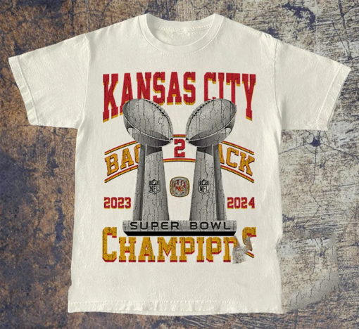 Kansas City Back2Back Champions Football Shirt, Vintage Distressed Style Kansas City Football shirt, Sunday Football, Unisex Tee