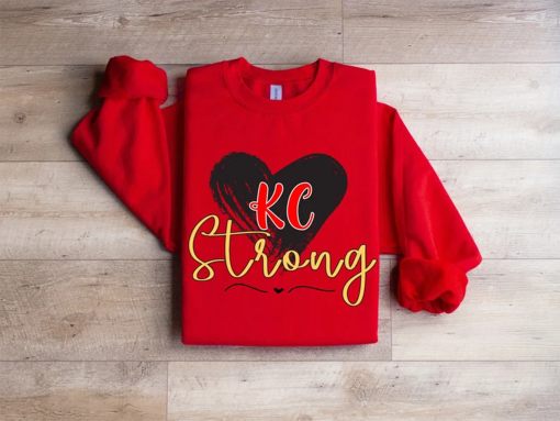 KC Strong T-shirt, Kingdom Strong, Kansas City Football Tshirt Sweatshirt, Red Gold Kingdom Shirt, Vintage Kansas City, KC Football Shirt